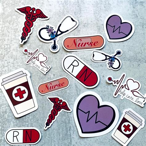 Cute And Stickers For Nurses And Nursing Students Set Of 14 Etsy