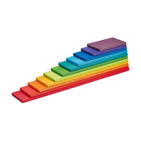 Grimms Building Boards Rainbow Colours One Hundred Toys