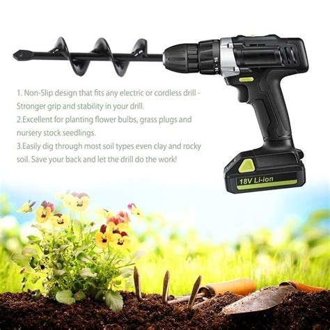 Electric Drill Head For Plant Planting Auger Bit Fence Post Hole Digger