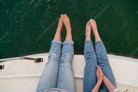 Two Women Relaxing On Boat Stock Image F0208687 Science Photo
