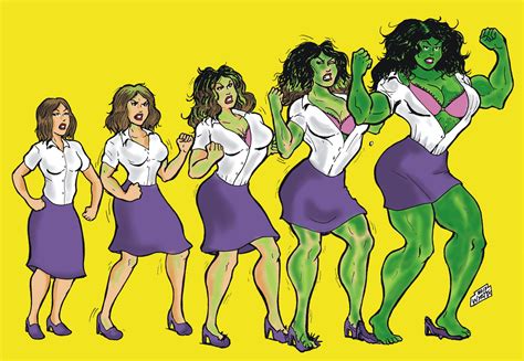 She Hulk Transform Sequence Colored By Wyattx On Deviantart
