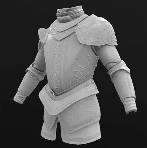 Wip Arch Knight Armor Low Poly Bake At Skyrim Special Edition Nexus