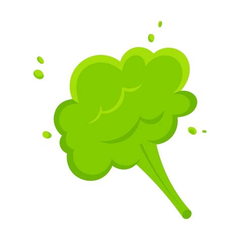 Premium Vector Smelling Green Cartoon Smoke Or Fart Clouds Flat Style Design Vector