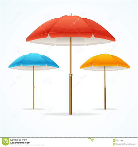 Beach Umbrella Set Vector Stock Vector Illustration Of Summertime