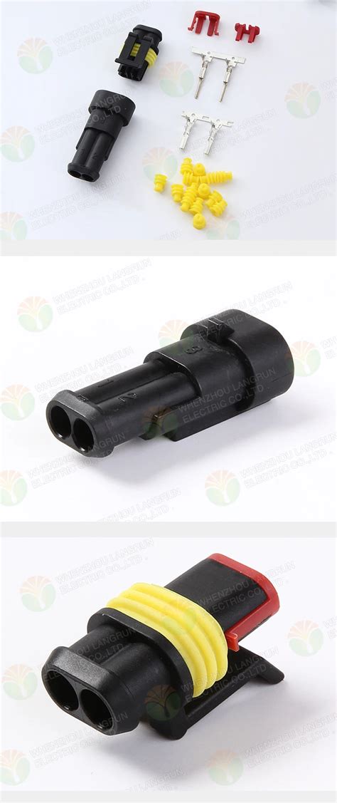 Te Tycoamp Connector 2 Pin Waterproof Automotive Housing 282080 1