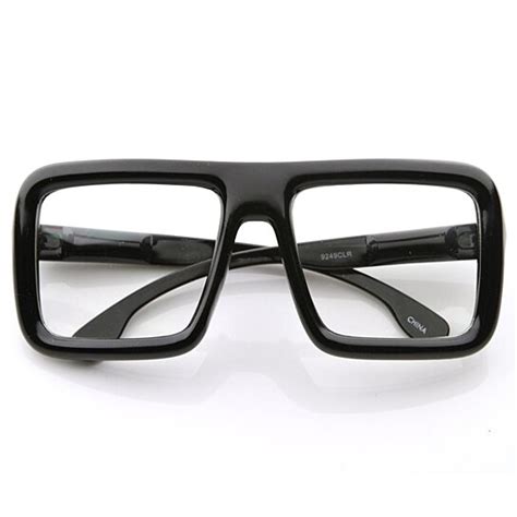 buy large retro nerd bold thick square frame clear lens glasses by sunglassla tran on opensky