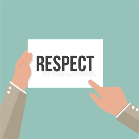 Man Showing Paper Respect Text Stock Vector Illustration Of