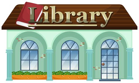 A Library On White Background 419325 Vector Art At Vecteezy