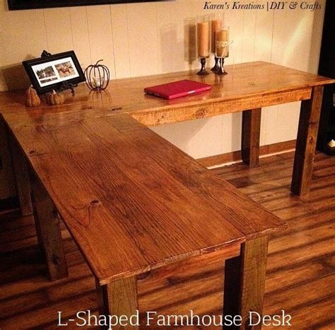 I modified this plan for the short leg to only be 37.5 and the long leg is 60 to fit my space. L-Shaped Farmhouse Desk. #homeofficecomputerdeskbedrooms ...
