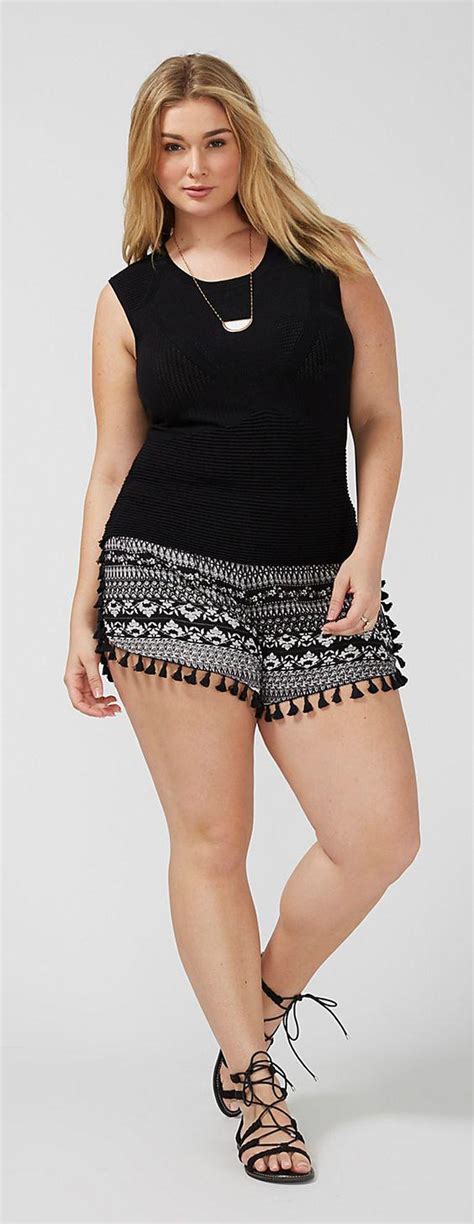Plus Size Shorts With Tassels On Stylevore
