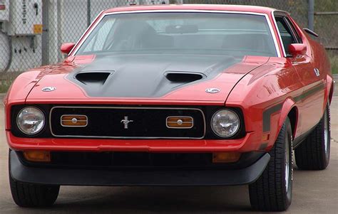 Bright Red 1971 Mach 1 Ford Mustang Fastback