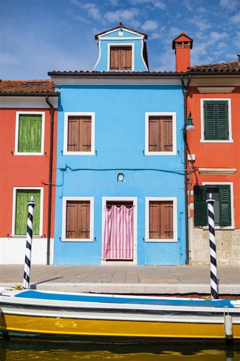 Color Houses On Burano Island Near Venice Stock Image Image Of