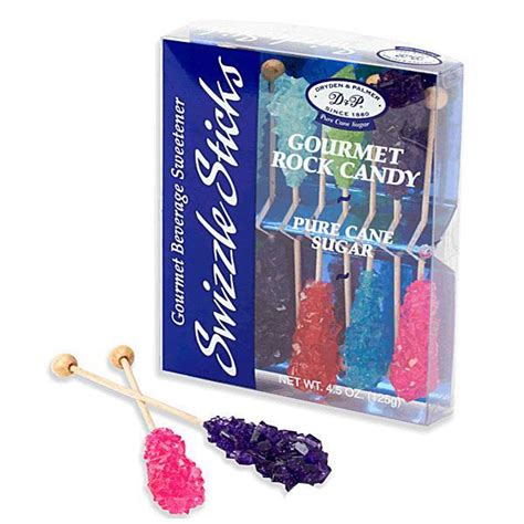 Rock Candy Swizzle Sticks 10 Packs Assorted 6 Piece Box Candy