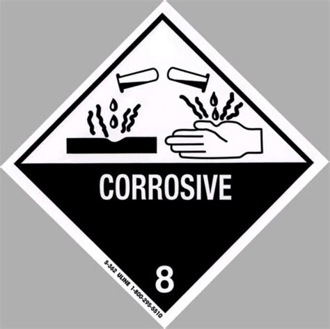 4 Corrosive Decal Dot Transportation Hazard Sticker Warning Label Osha