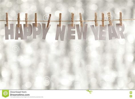 Happy New Year Paper Letters Stock Photo Image Of Party Decoration