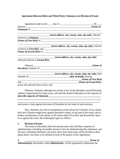 Agreement Heirs Complete With Ease Airslate Signnow