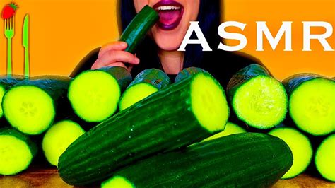 ASMR Cucumbers Mukbang Challenge Eating Show KC Connection No