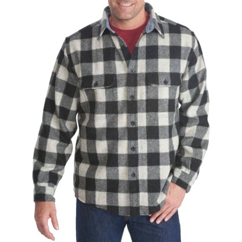 Woolrich Wool Buffalo Flannel Shirt Mens Clothing