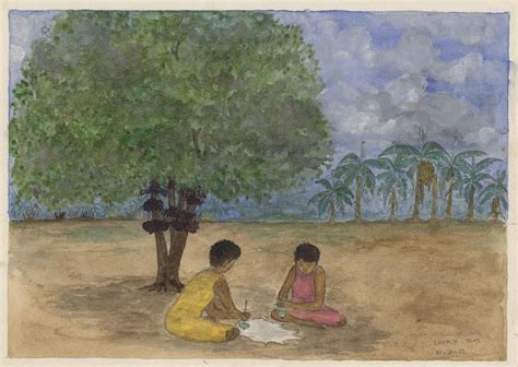 Watercolour Pencil Drawing Margaret Lawrie State Library Of Queensland