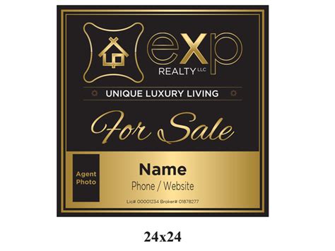 Exp Realty 30x24 24x24 18x24 Order Now Paradise Signs Newcastle