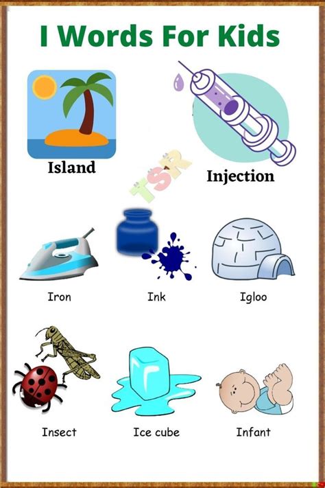 Learn Vocabulary Words That Start With I For Kids Kids Learning