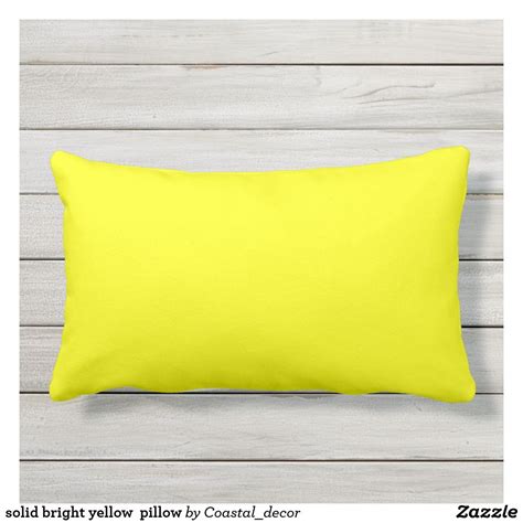 solid bright yellow pillow | Zazzle.com in 2021 | Bright yellow pillows, Yellow pillows, Yellow ...