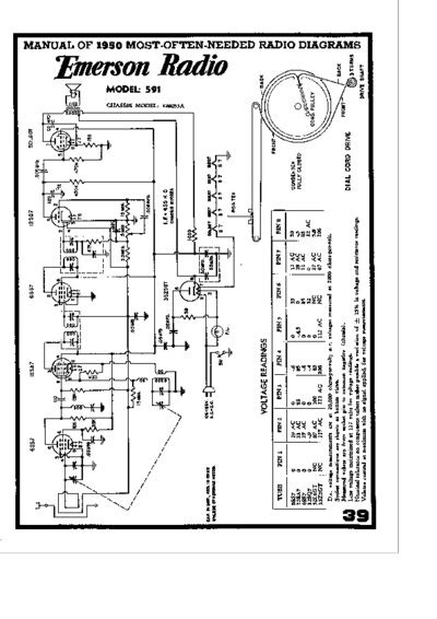 Radio Emerson 591 Service Manual Repair Schematics