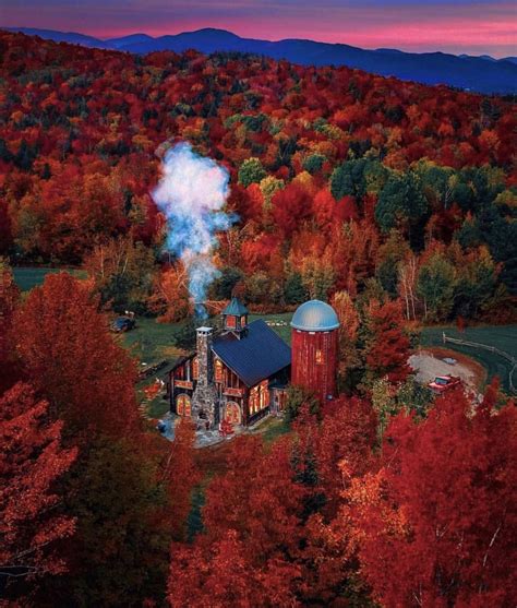 Pin By Stacey On In Living Color Beautiful Farm Vermont In Fall Tourism