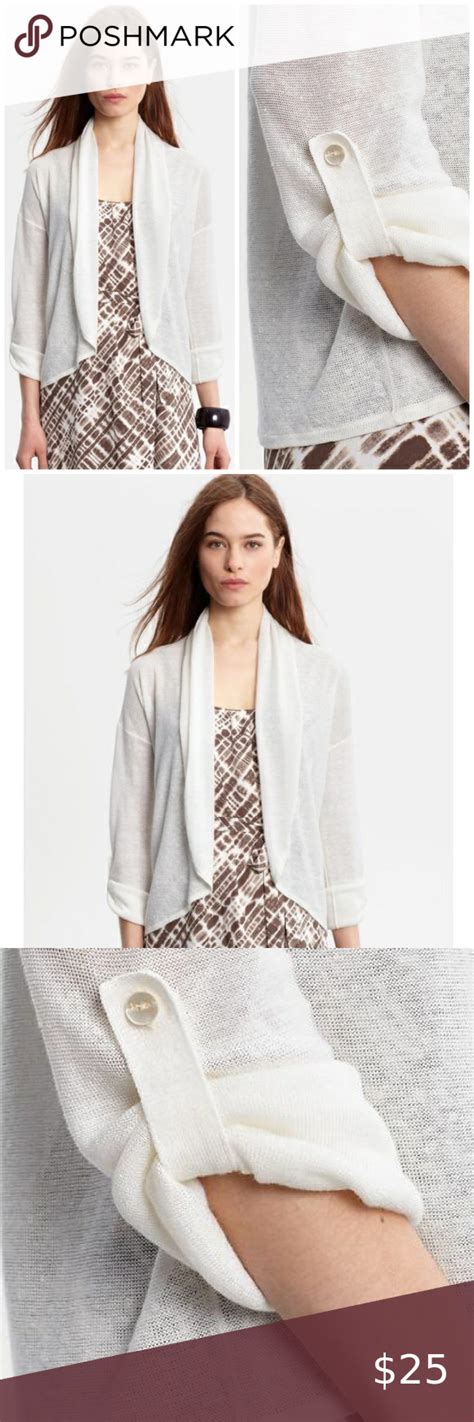 Banana Republic Heritage Linen Open Front Cardigan Open Front