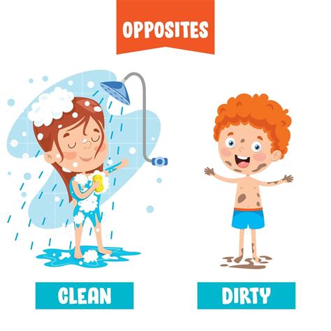 Opposite Adjectives With Cartoon Drawings 2560628 Vector Art At Vecteezy
