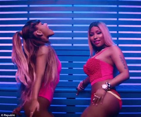 Nicki Minaj And Ariana Grande Dance Seductively In A Sauna For Side By