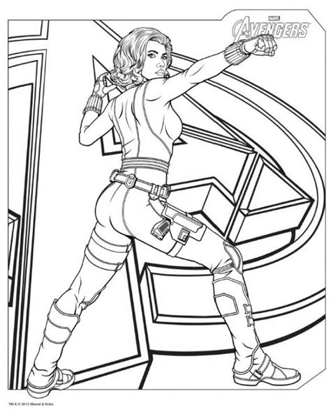 Black Widow From The Avengers Coloring Pages To Print Out Letscolorit