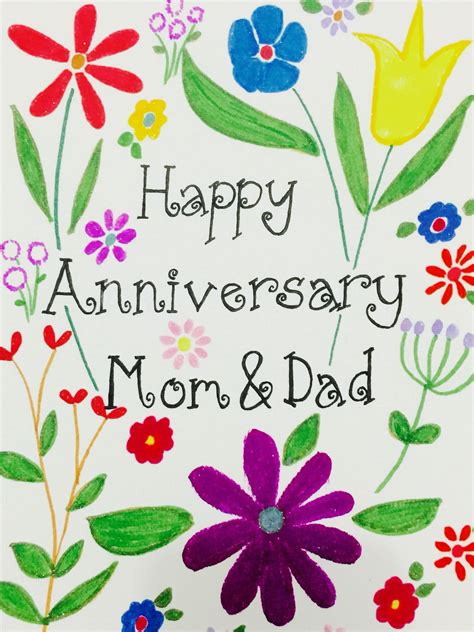 Anniversary Cards For Parents Free Printable Templates Printable Download
