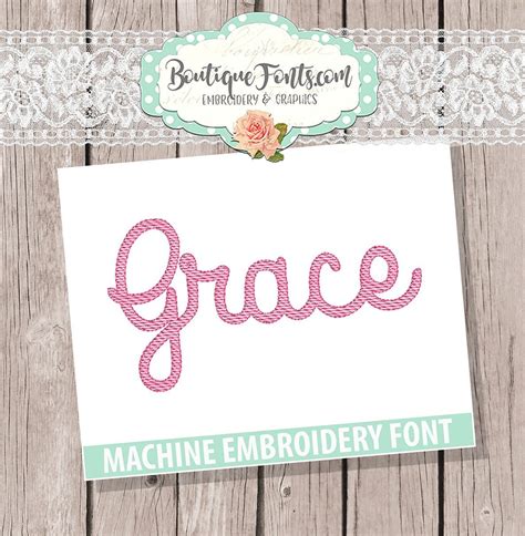 Grace Sketch Fill Script Embroidery Font Set Instant Etsy