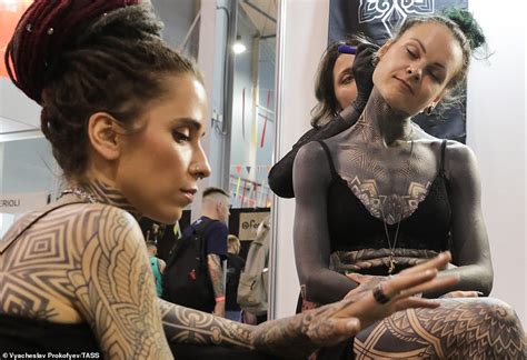 Tattoo Fans And Artists Show Off Designs At Moscow Tattoo Convention Big World Tale