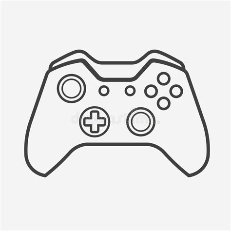 L➤ xbox controller outline 3d models ✅. Vector Gamepad del esquema ilustración del vector ...