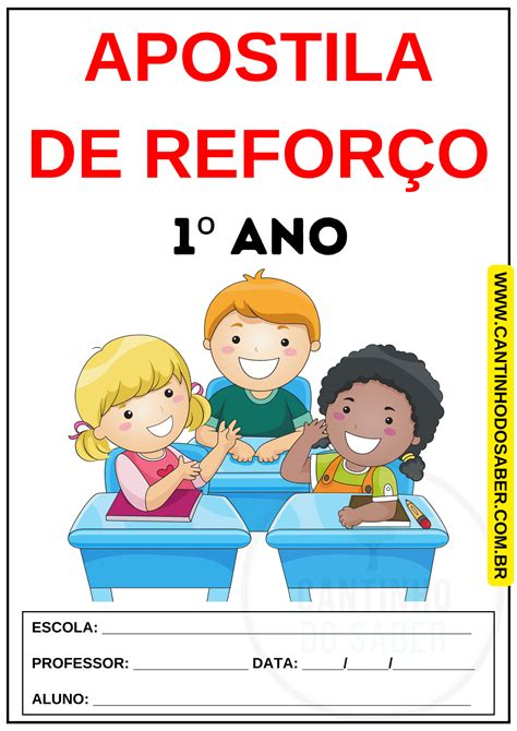 Capas Para Apostilas E Cadernos De ReforÇo Do 1º Ao 5º Ano