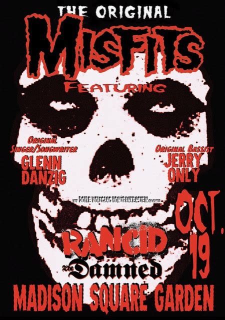 Misfits Launch Ticket Sale For Upcoming Madison Square Garden Show Nyc