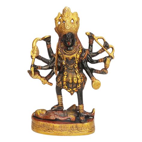 Buy Taajoo Brass Antique Finish Kali Maa Murti Goddess Maha Kali Mahakali Kalika Maa Brass