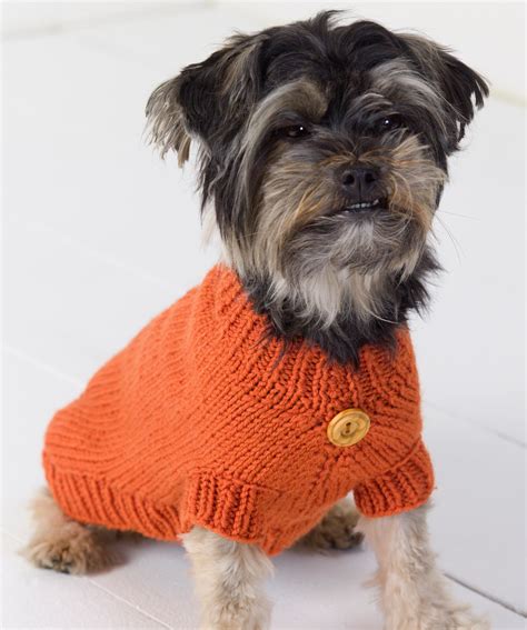 Belly straps are added to keep the sweater on your dog, and instructions are provided to show you how to attach buttons to your work. Dog Sweater Knitting Pattern | A Knitting Blog