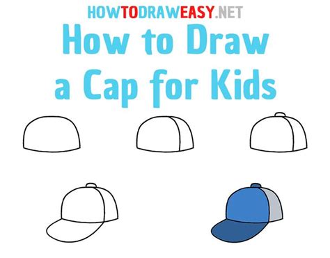 How To Draw A Cap Step By Step Drawing Lessons For Kids Easy