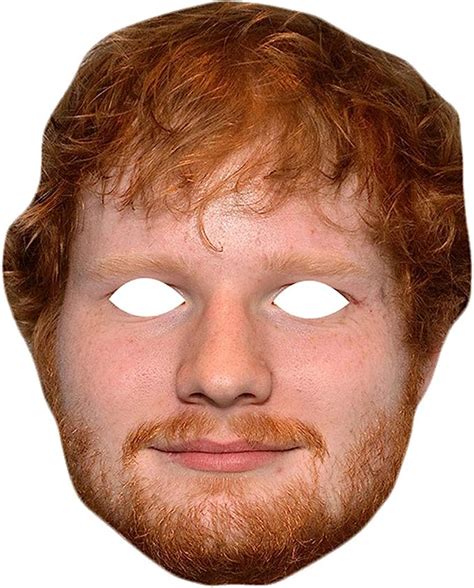 ed sheeran celebrity card face mask fancy dress party single face mask with elastic string ready