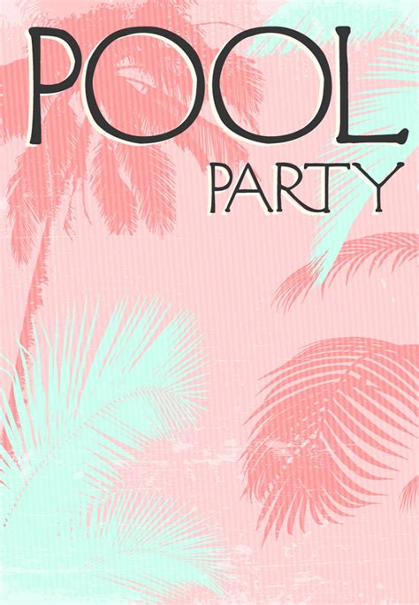 Pool Party Invitation Template Free Free Printable Templates