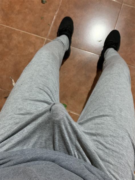 Gray Sweatpants Bulge With A Bit Of Pre Rbulges