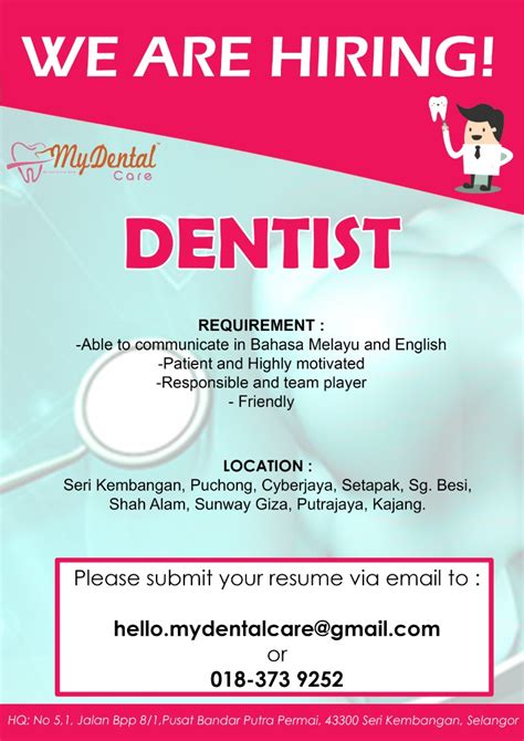 Job Ads Full Time Dental Vacancies Dental Clinics Dentists Klinik