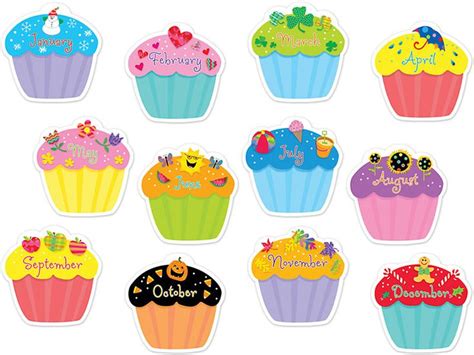 Poppin Patterns Cupcake Calendar Accents Classroom Birthday