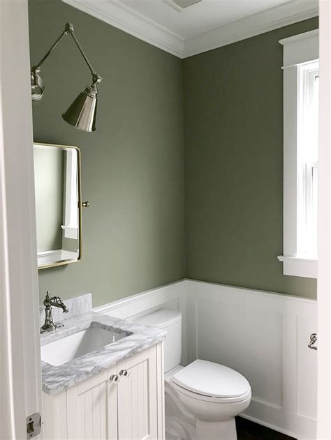 Our Powder Room Painting The Walls Sage Green Small Bathroom Paint