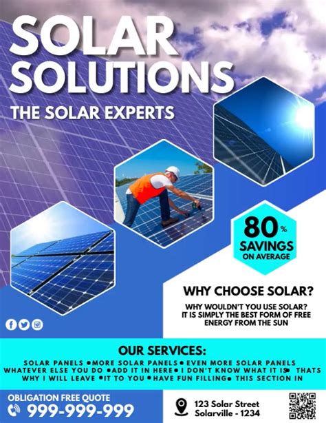 Solar Power Poster Template Postermywall
