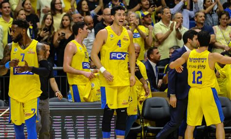 Basket Léquipe Du Maccabi Tel Aviv Victorieuse Face À Villeurbanne