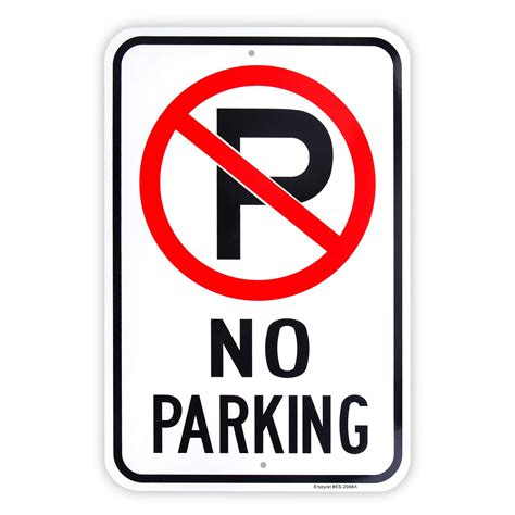 Buy Large No Parking Sign 18x 12 040 Aluminum Reflective Sign Rust
